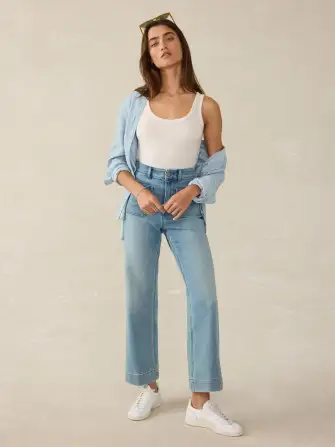 Stretch Terry Patch Pocket Ankle Pant - Eastern Shore Wash(Eastern Shore Wash,24)