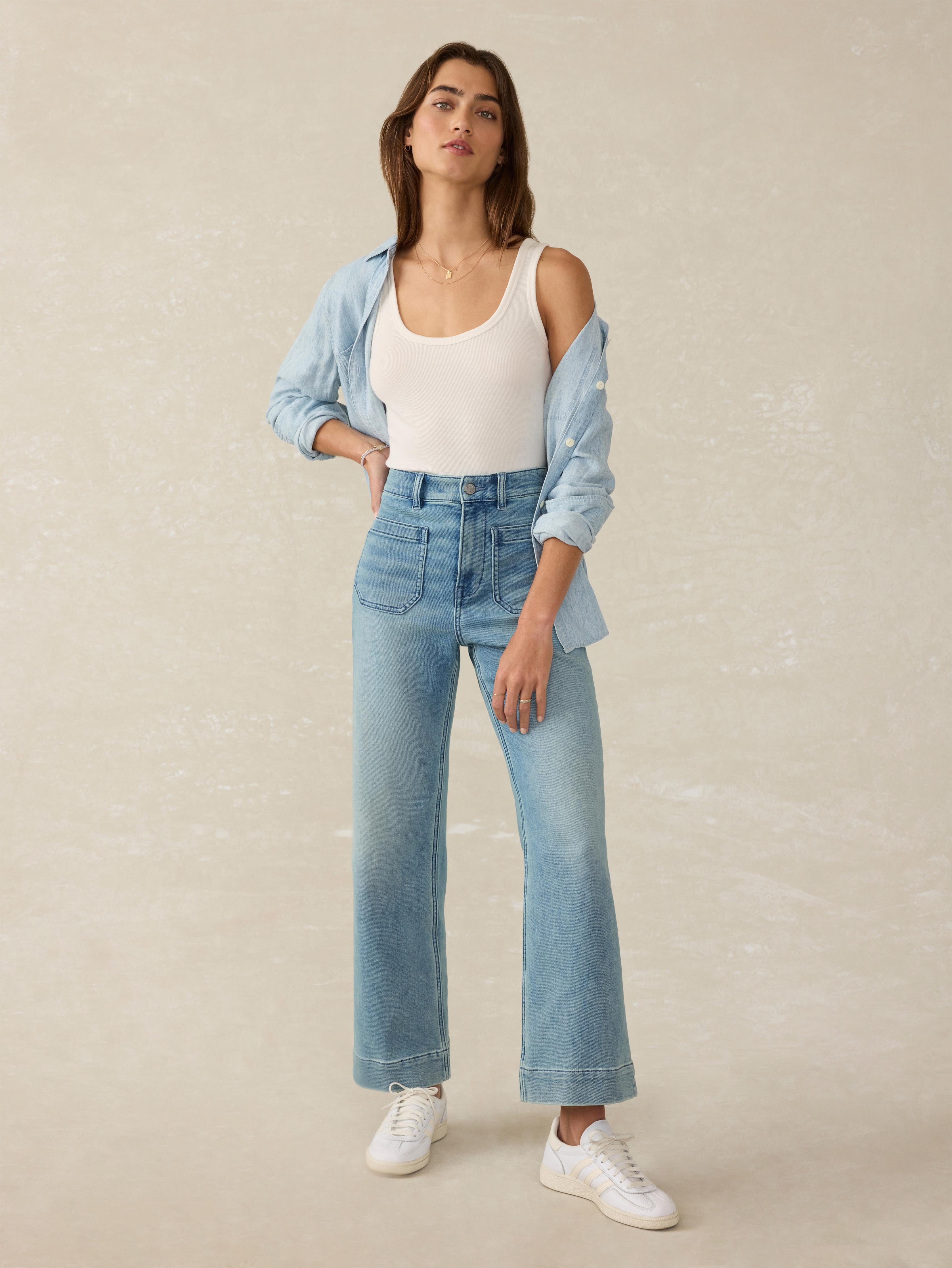 Stretch Terry Patch Pocket Ankle Pant - Eastern Shore Wash