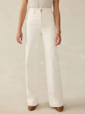 Stretch Terry Harbor Pant - Egret