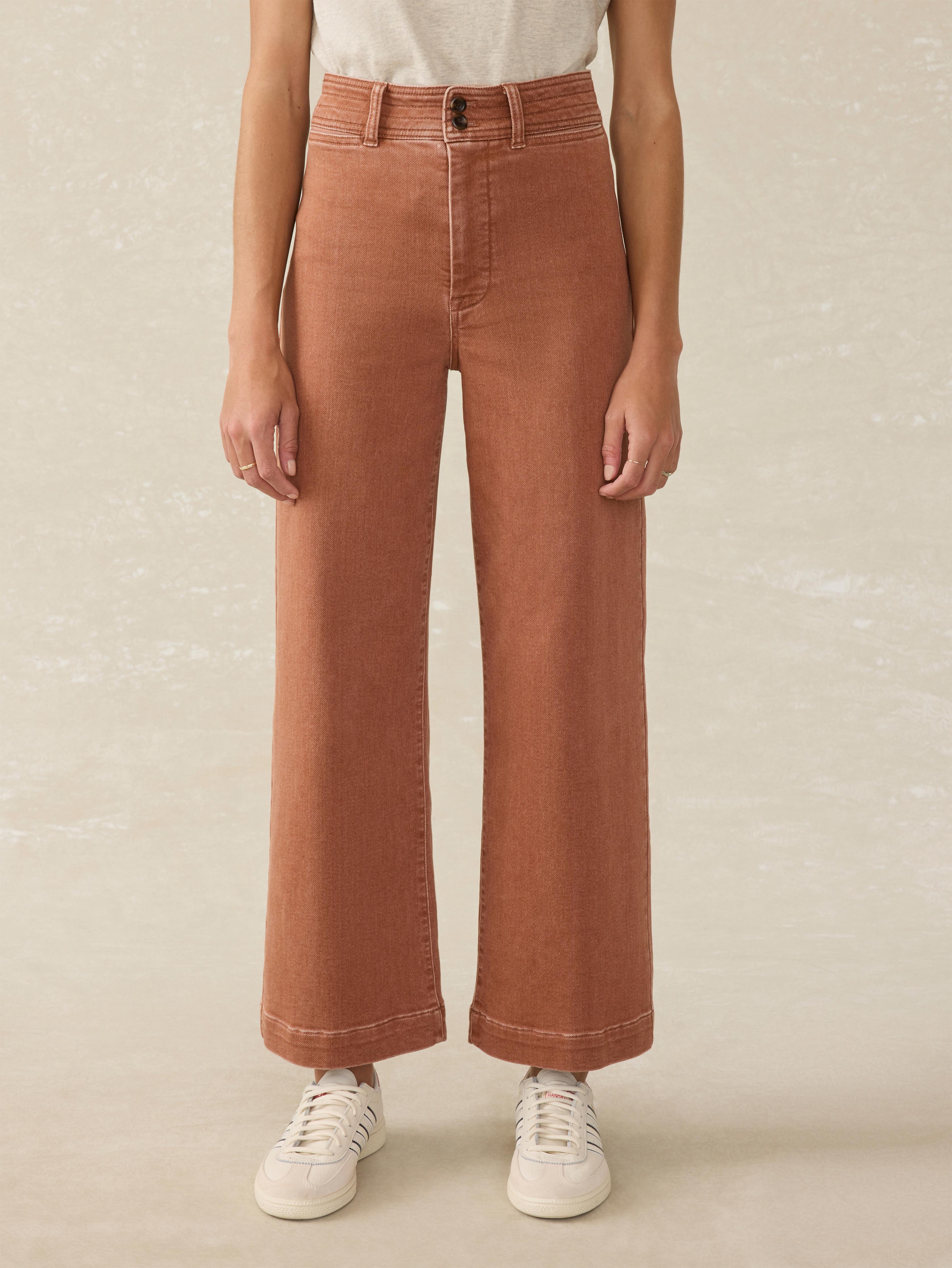 Stretch Terry Harbor Ankle Pant - Russet