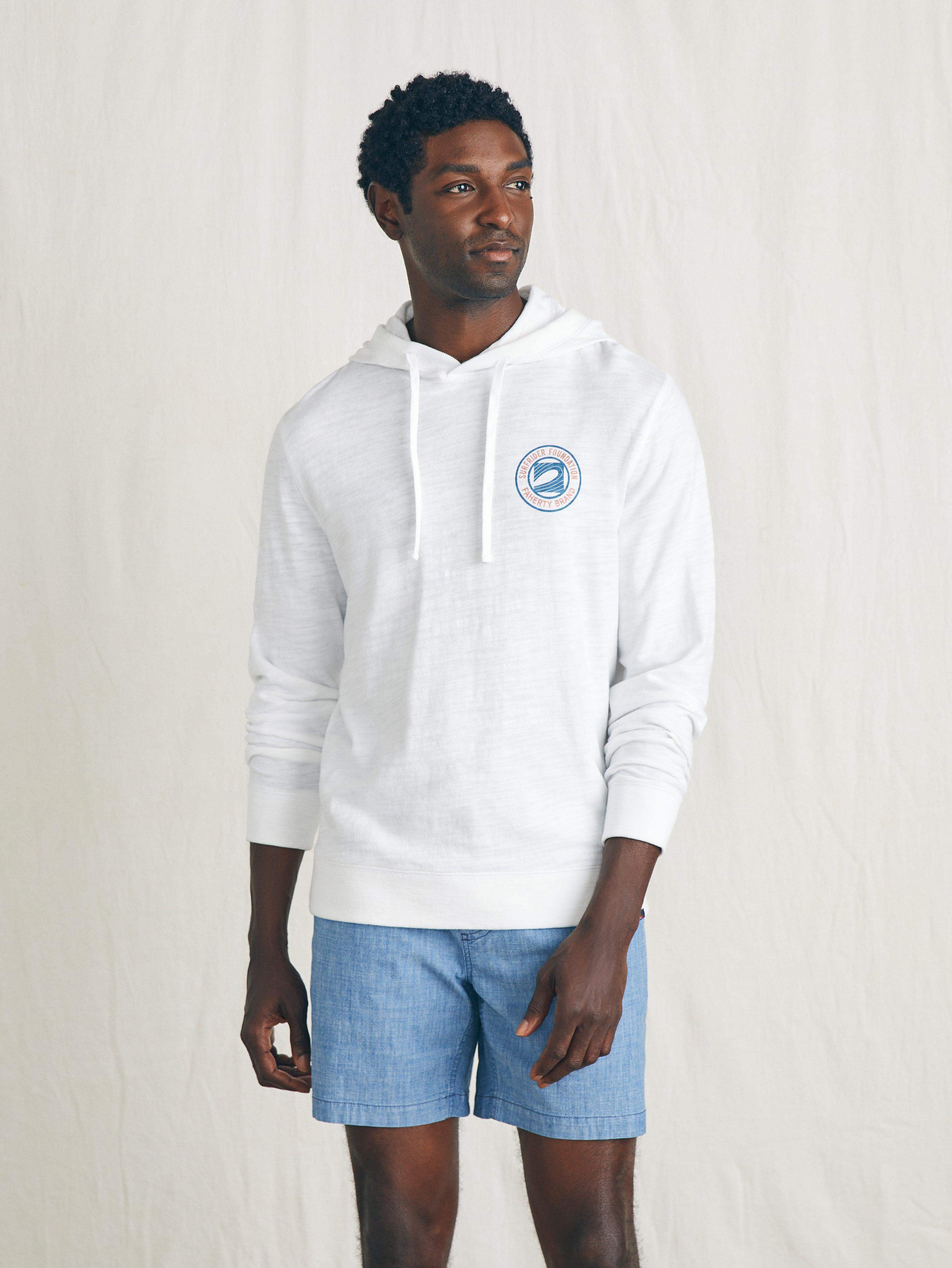 Surfrider Sunwashed Slub Hoodie - White