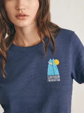 Surfrider Sunwashed Cropped Tee - Dune Navy(Dune Navy,XXS)