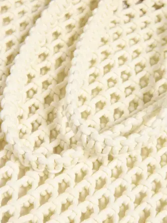 Sunwashed Macrame Tote - Cream(Cream,OS)