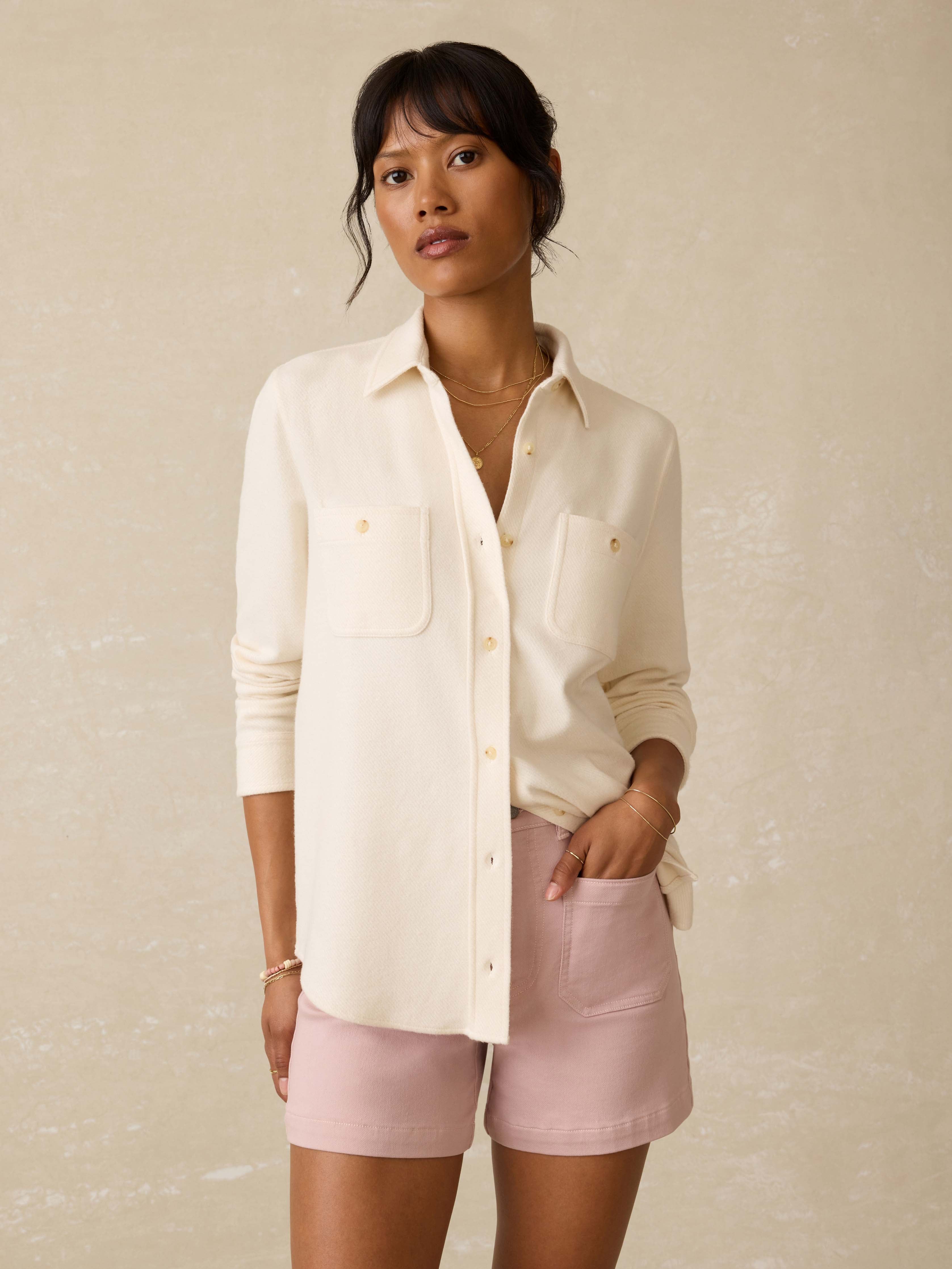 Legend™ Sweater Shirt - Light Oatmeal Twill