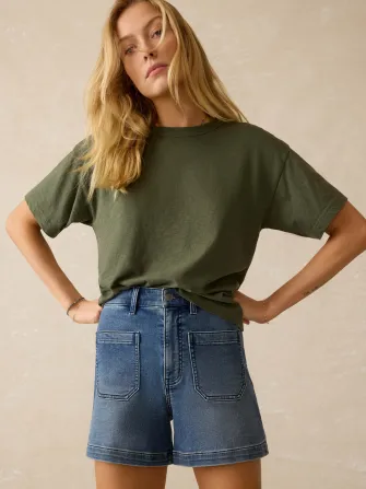 Stretch Terry Patch Pocket Short - Riverton