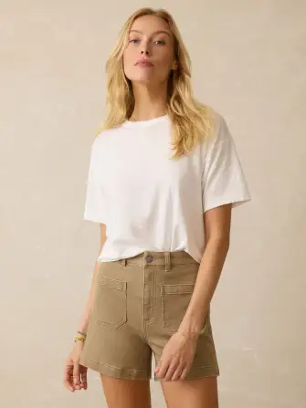 Sunwashed Regenerative Cotton Vintage Tee - White