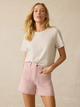 Stretch Terry Patch Pocket Short - Spring Quartz