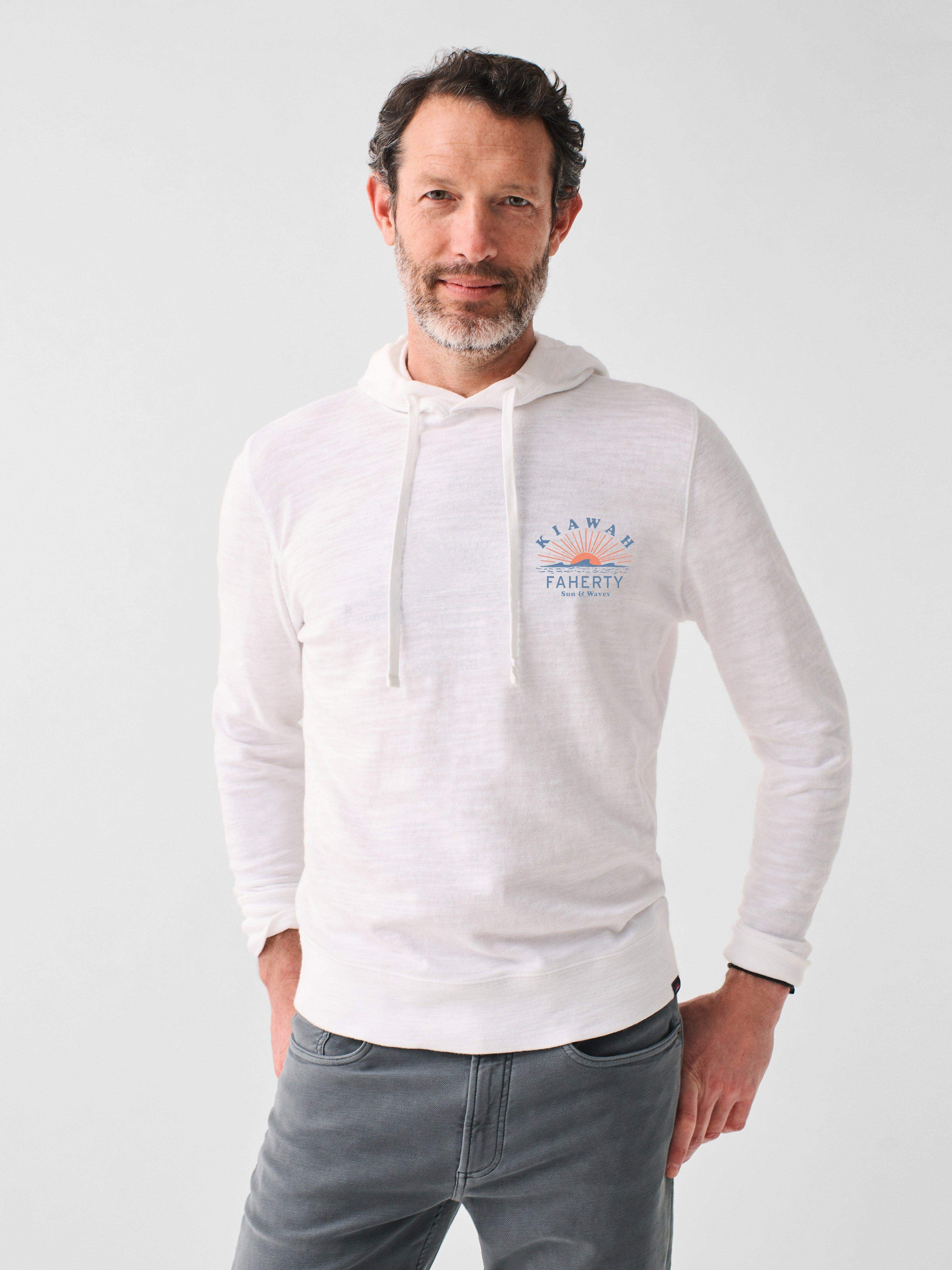Kiawah Heritage Slub Cotton Hoodie - White