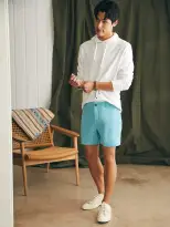 Belt Loop All Day Shorts (5) - Turquoise Sky(Turquoise Sky,28)
