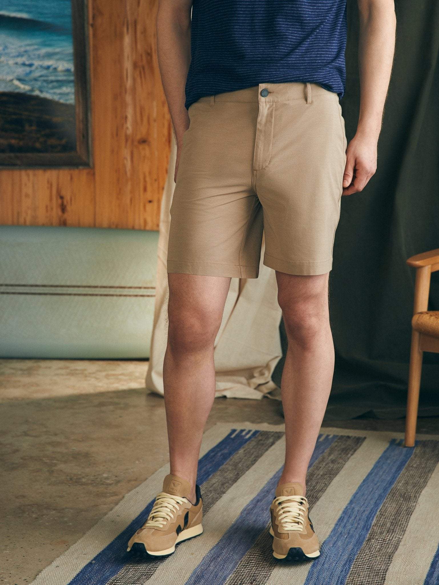Belt Loop All Day Shorts (7) - Khaki