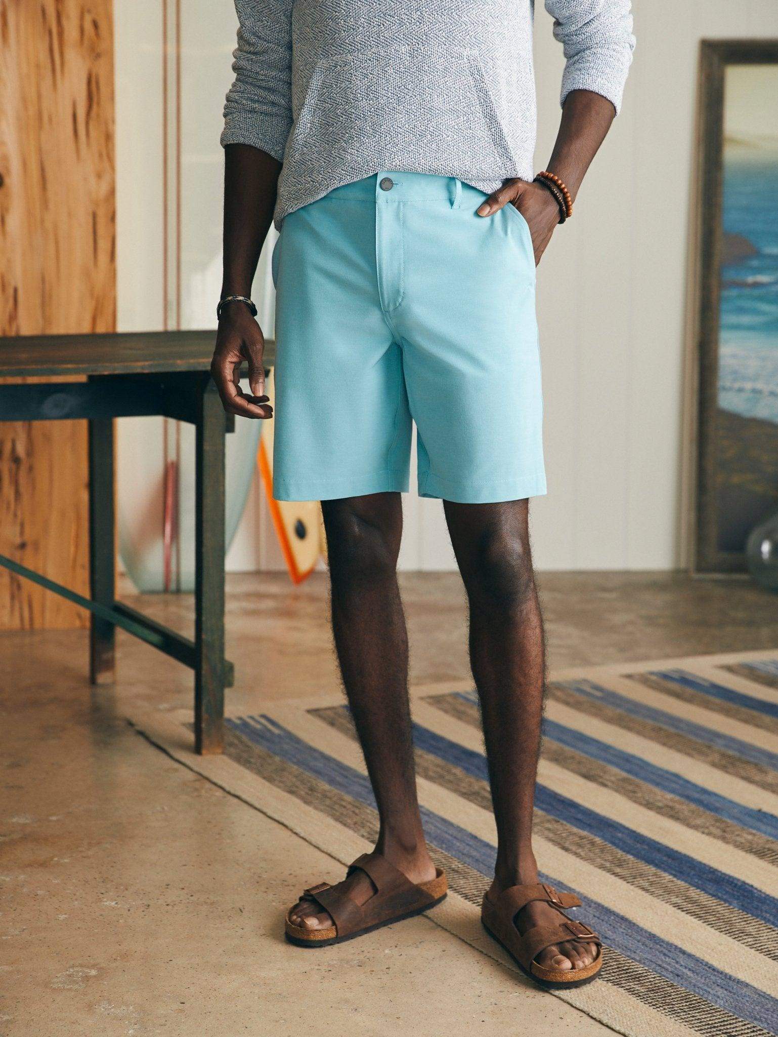 Belt Loop All Day Shorts (9) - Turquoise Sky