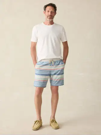 Whitewater Stripe Sweatshort - Pacific Rise Stripe(Pacific Rise Stripe,XS)
